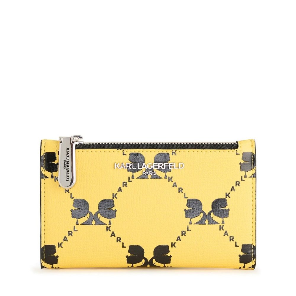 SOLD - NWT Karl Lagerfeld Adele Wallet Pouch - Yellow / Black - Picture 2 of 8